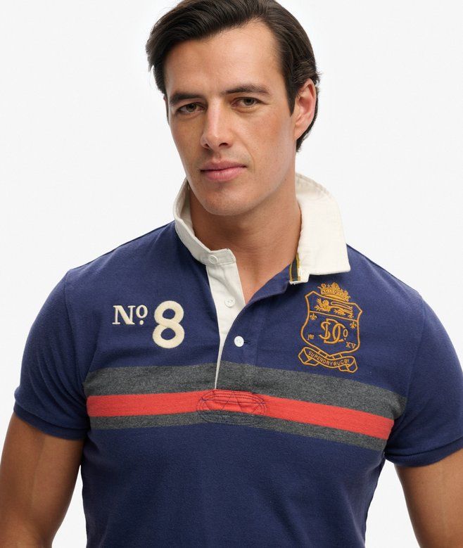 Superdry S/S Rugby Navy/Orange