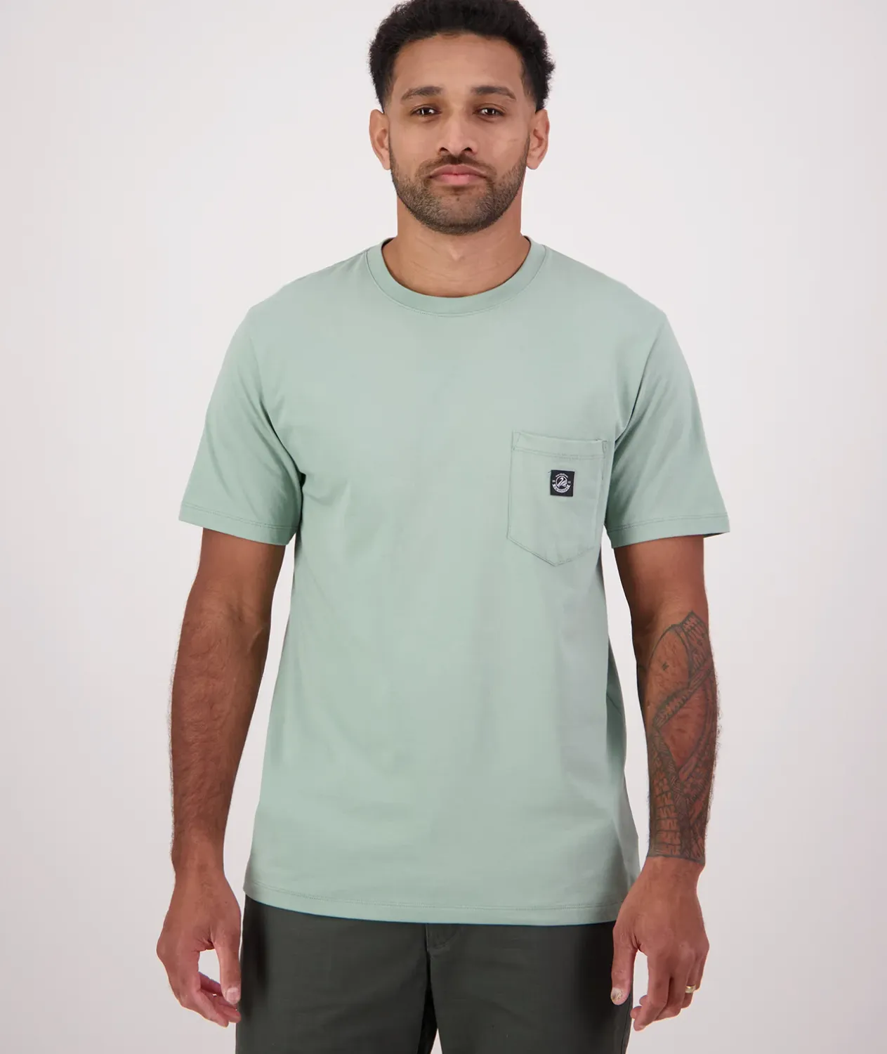 Swanndri Tee Duval Pocket Seafoam