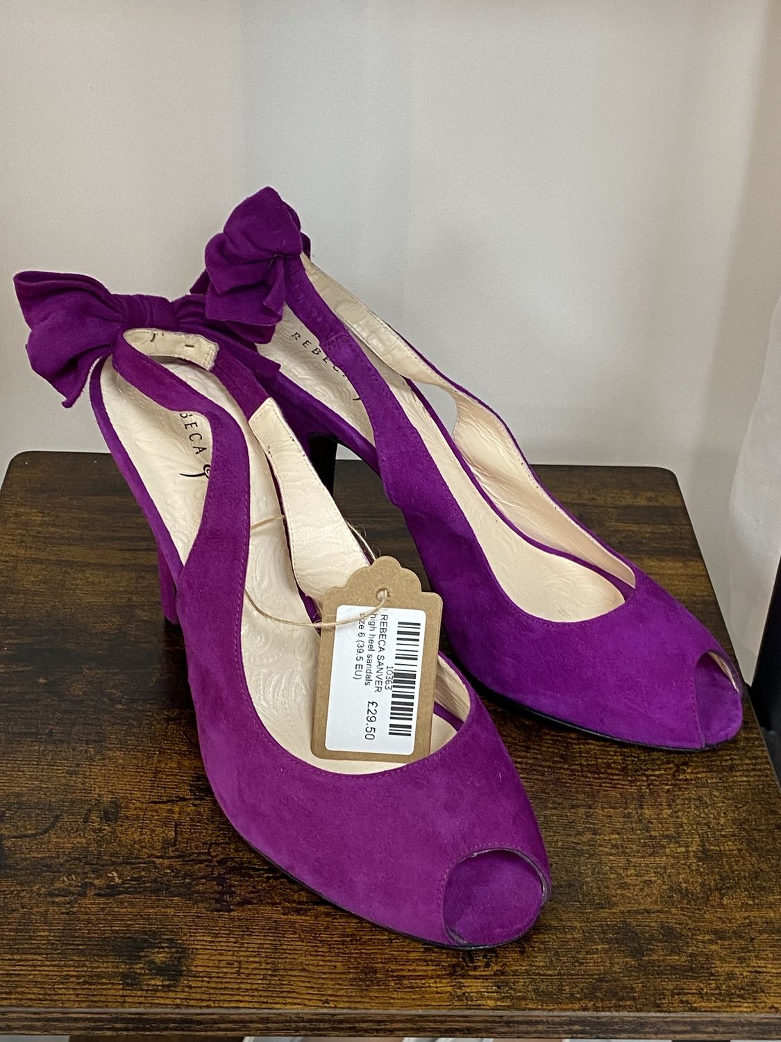 REBECA SANVER high heel sandals size 6 (39.5 EU)