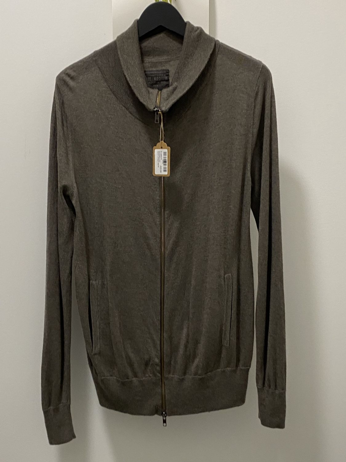 ALLSAINTS Spitalfields men zipped cardigan size M
