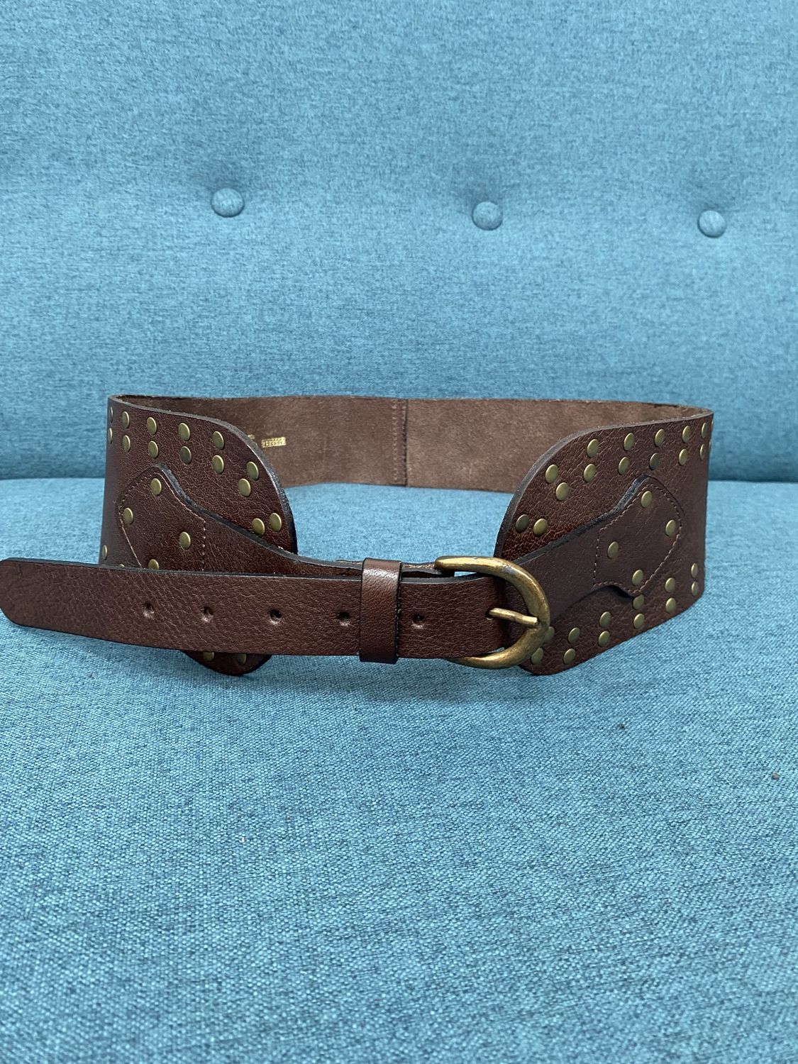 M&amp;S wide belt real leather