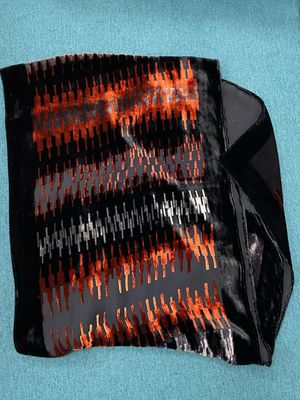 Raised velvet scarf size 13 &quot; by 60&quot;