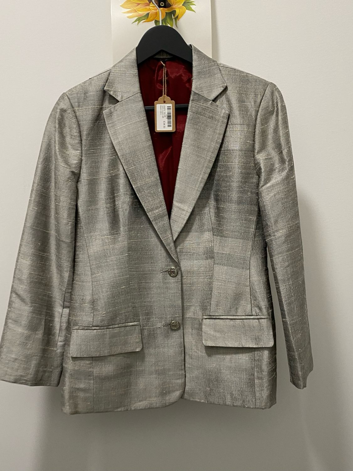 JAMES TAILOR 100% dupion silk blazer size M