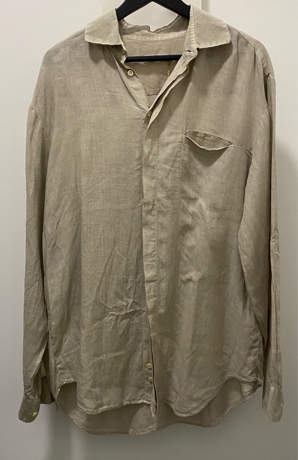 Emporio Armani 100% linen men shirt size M