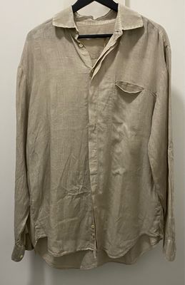 Emporio Armani 100% linen men shirt size M