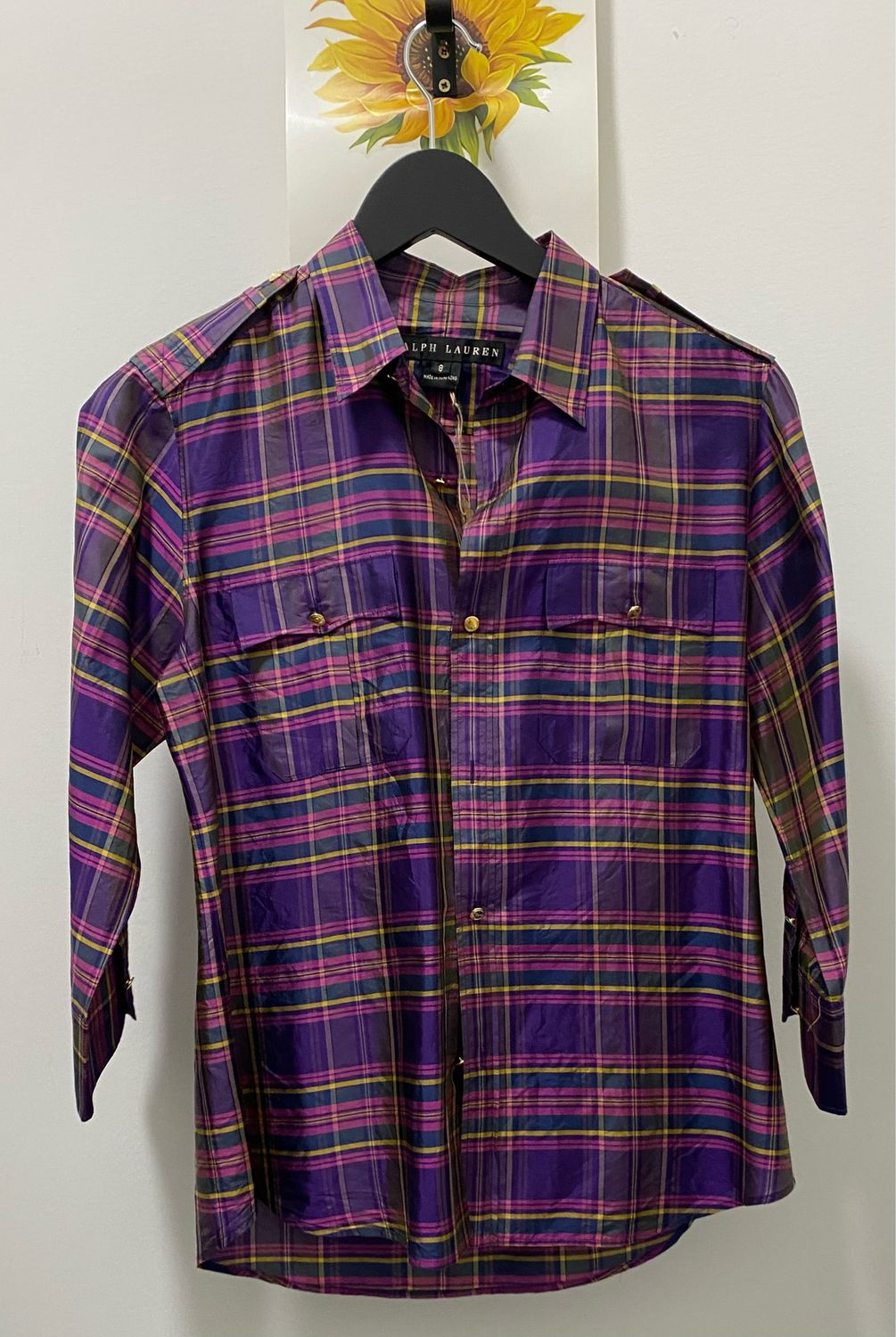 vintage Ralph Lauren 100% silk shirt