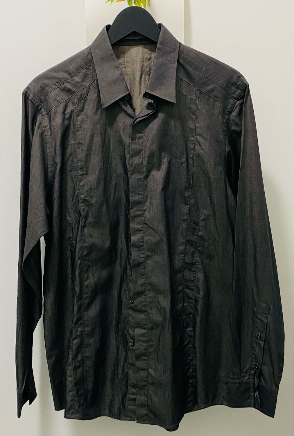 REISS men steel grey shirt size L