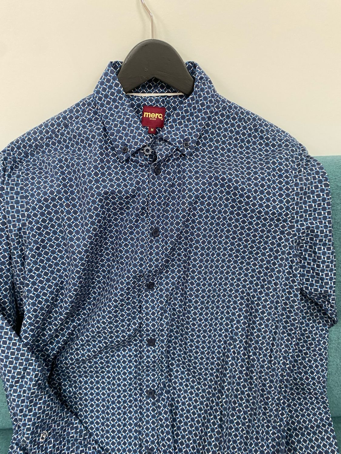 MERC London shirt TOOTING navy blue size M