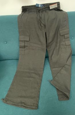HOLLISTER Parachute linen blend trousers size S
