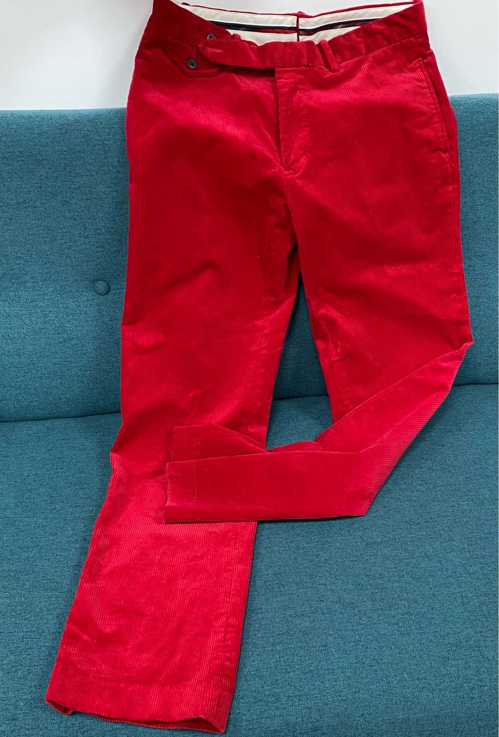 Ralph Lauren Polo trousers red corduroy size 33 waist