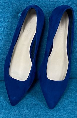 JD WILLIAMS flat shoes size 7 EEE navy blue