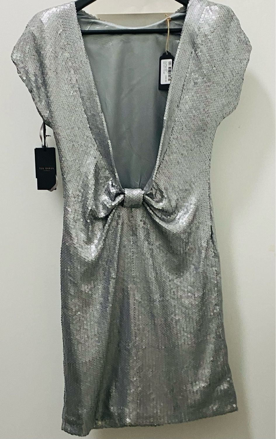 Ted Baker silver dress new with tags size 2 (Small)