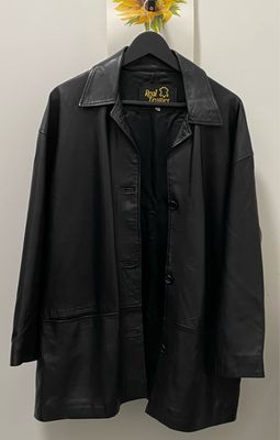 vintage ladies REAL Leather jacket size M/ oversized
