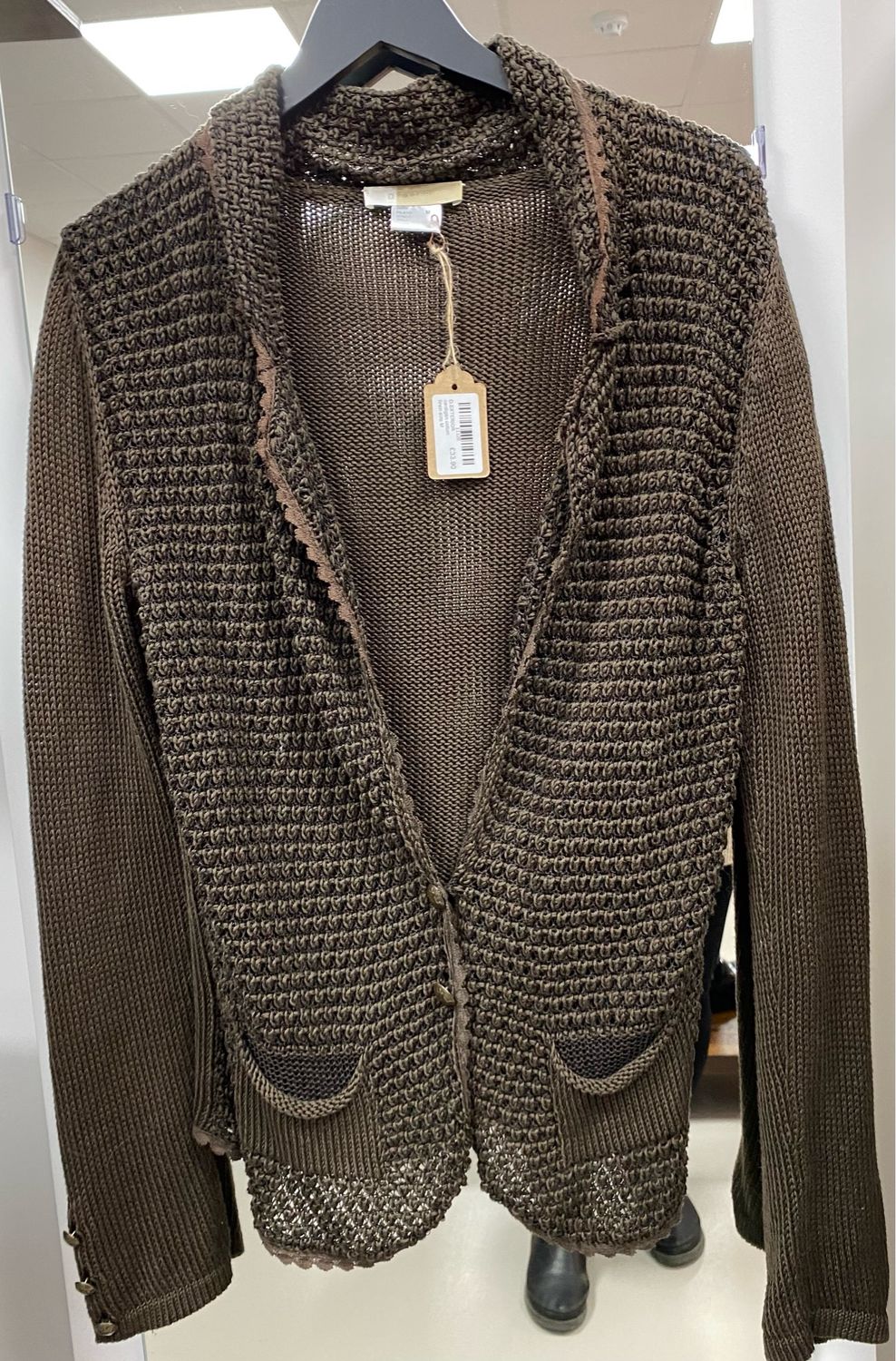 D.EXTERIOR cardigan cotton linen size M