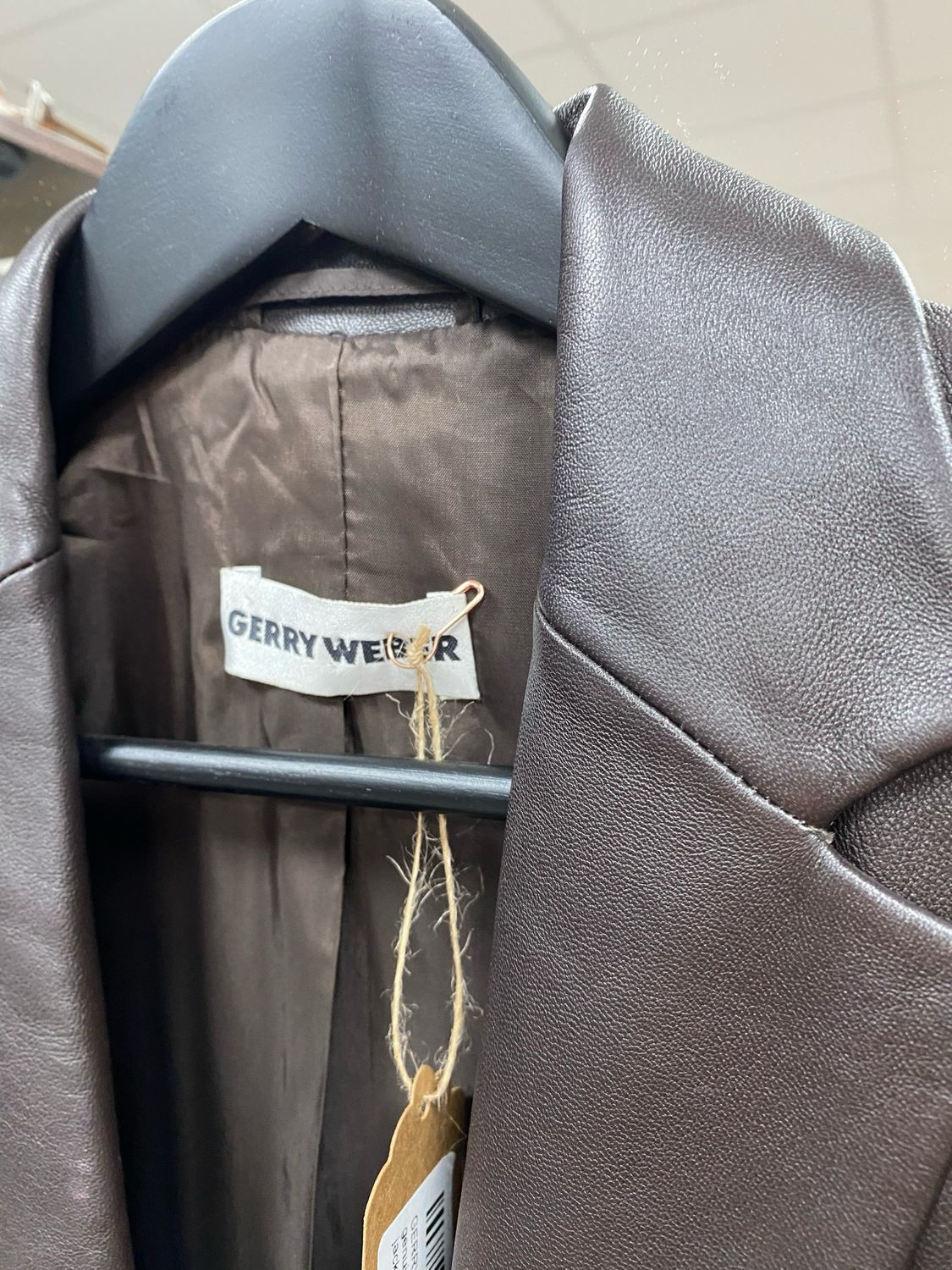 GERRY WEBER genuine nappa leather jacket size 16 UK (42)