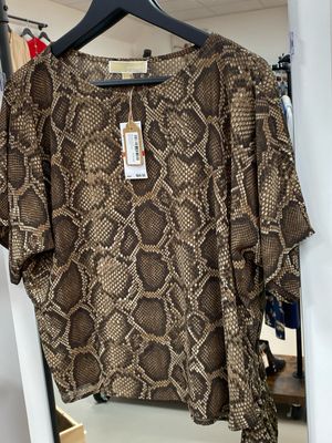Michael Kors animal print sheer top size XS