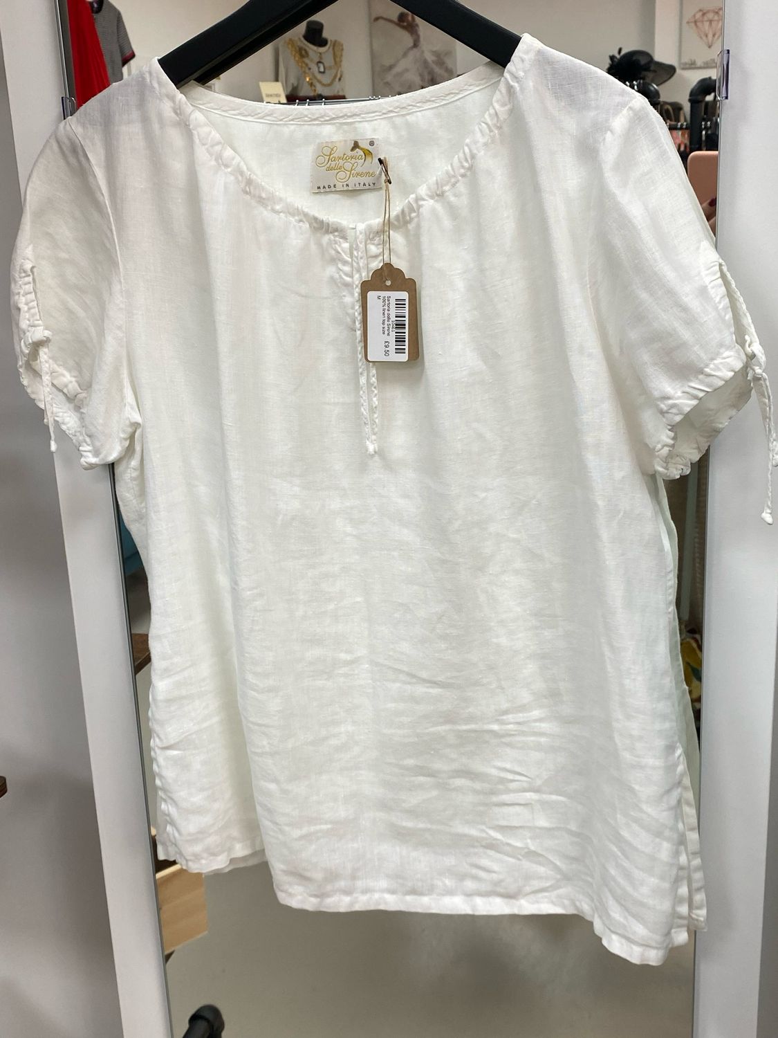 Sartoria delle Sirene 100% linen top size M