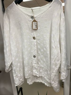100% linen top / blouse size L/XL / oversized