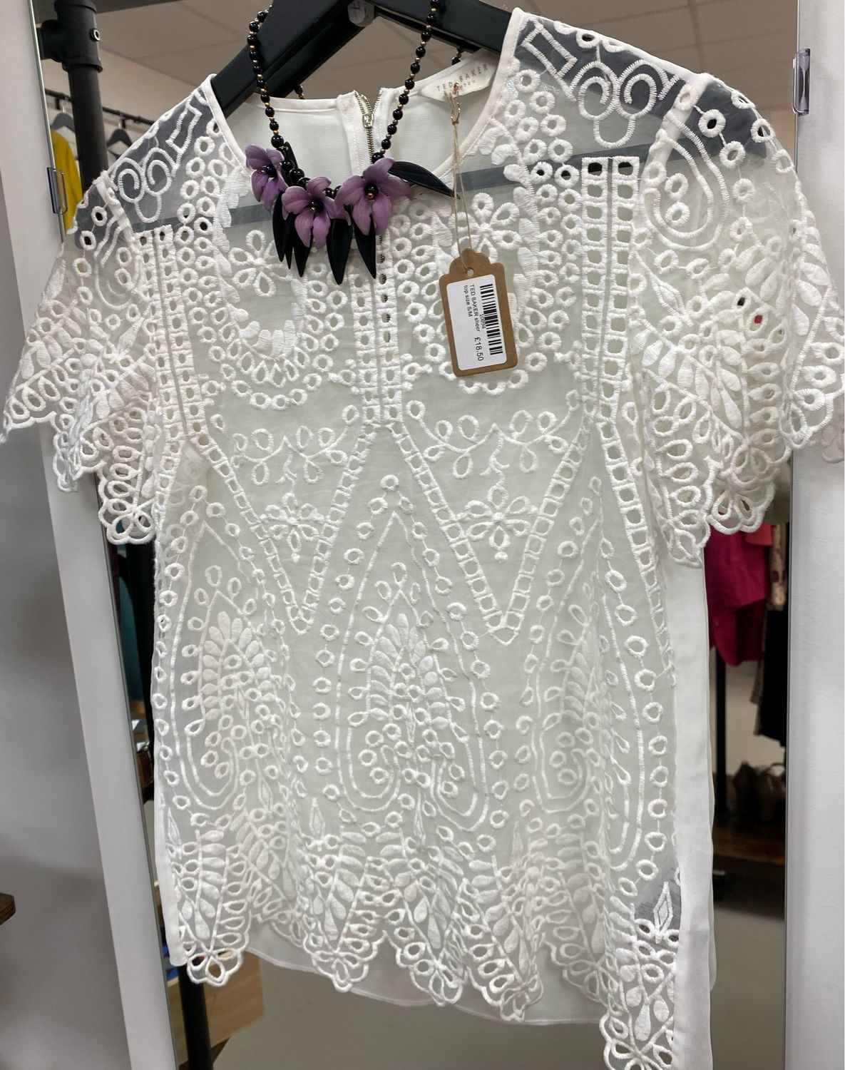 TED BAKER sheer top size S/M