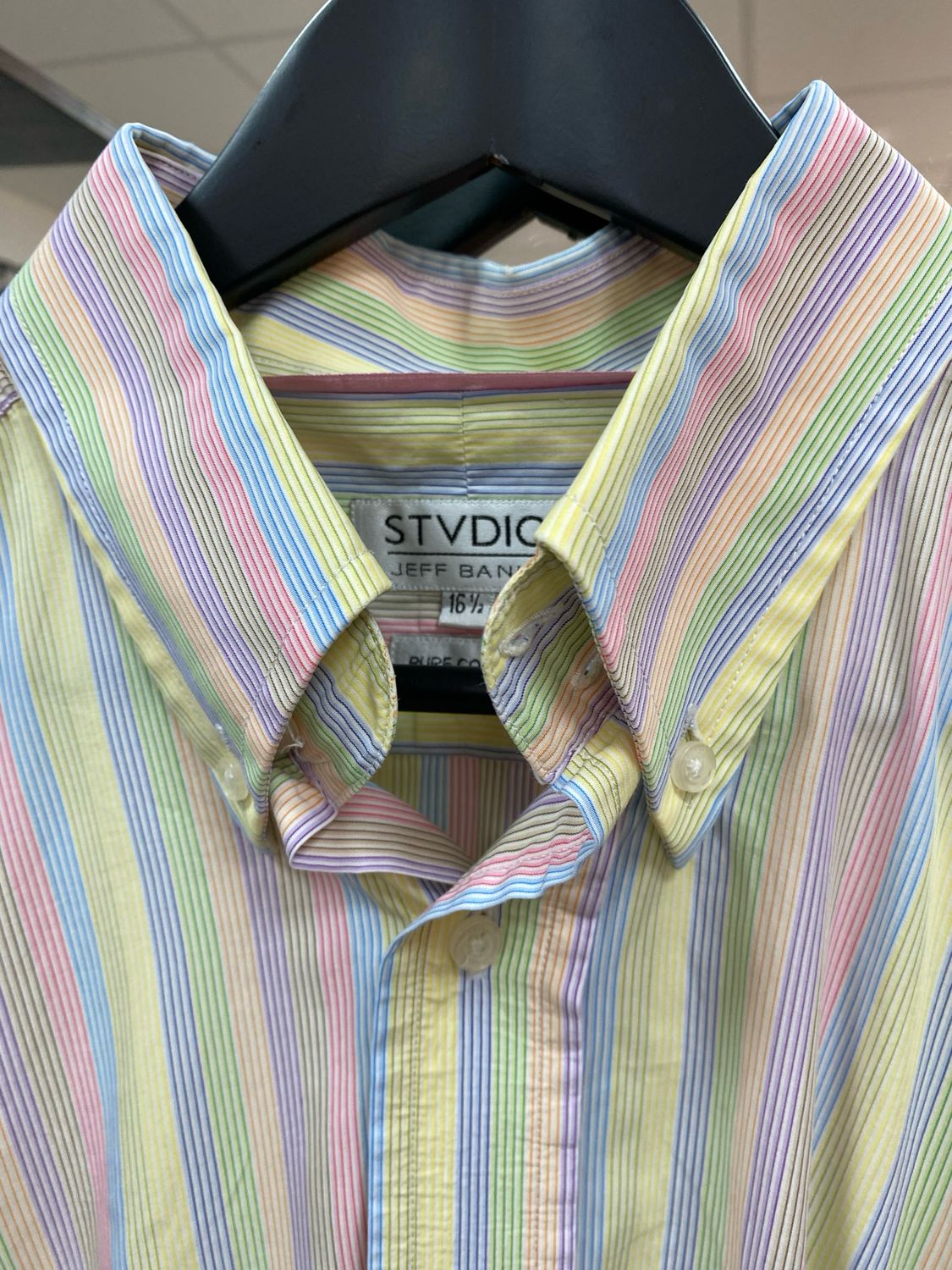 Sale // Jeff Banks cotton shirt size 16.5 chest 44&quot;