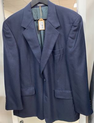 100% cashmere navy blazer size L chest 40-42&quot;