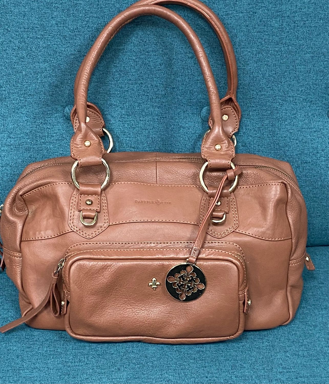 PATRICK COX genuine leather brown bag