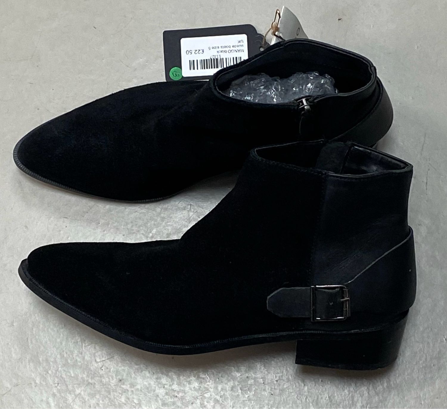 MANGO black suede boots size 5 UK