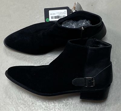 MANGO black suede boots size 5 UK