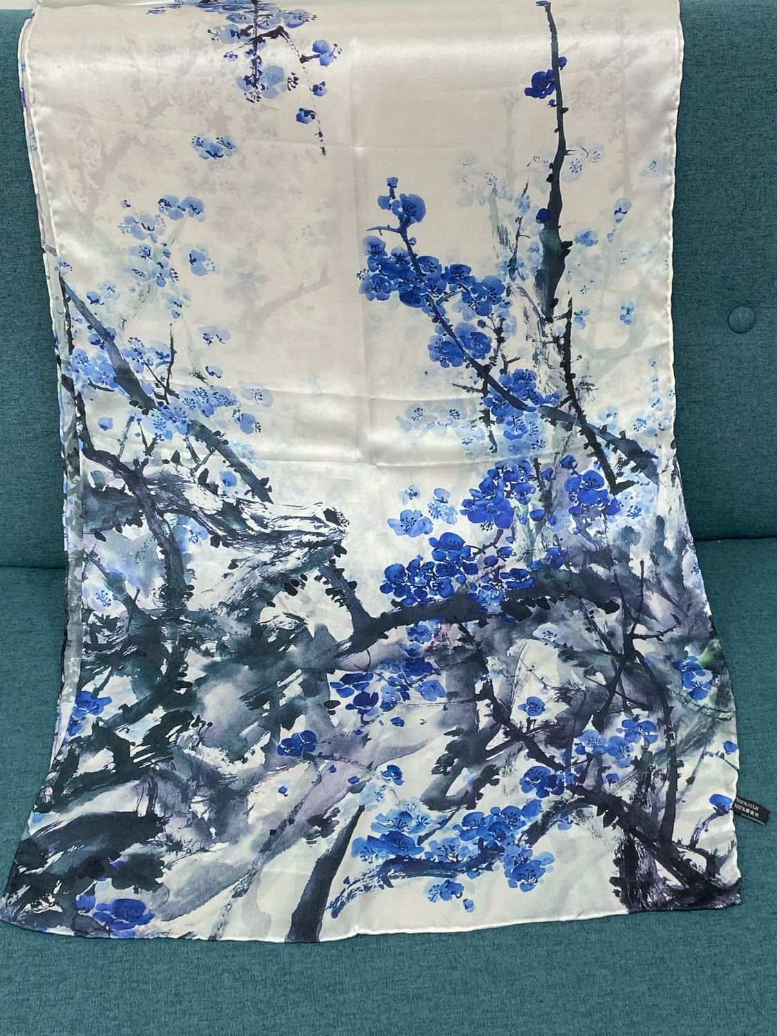 100% silk rectangular scarf