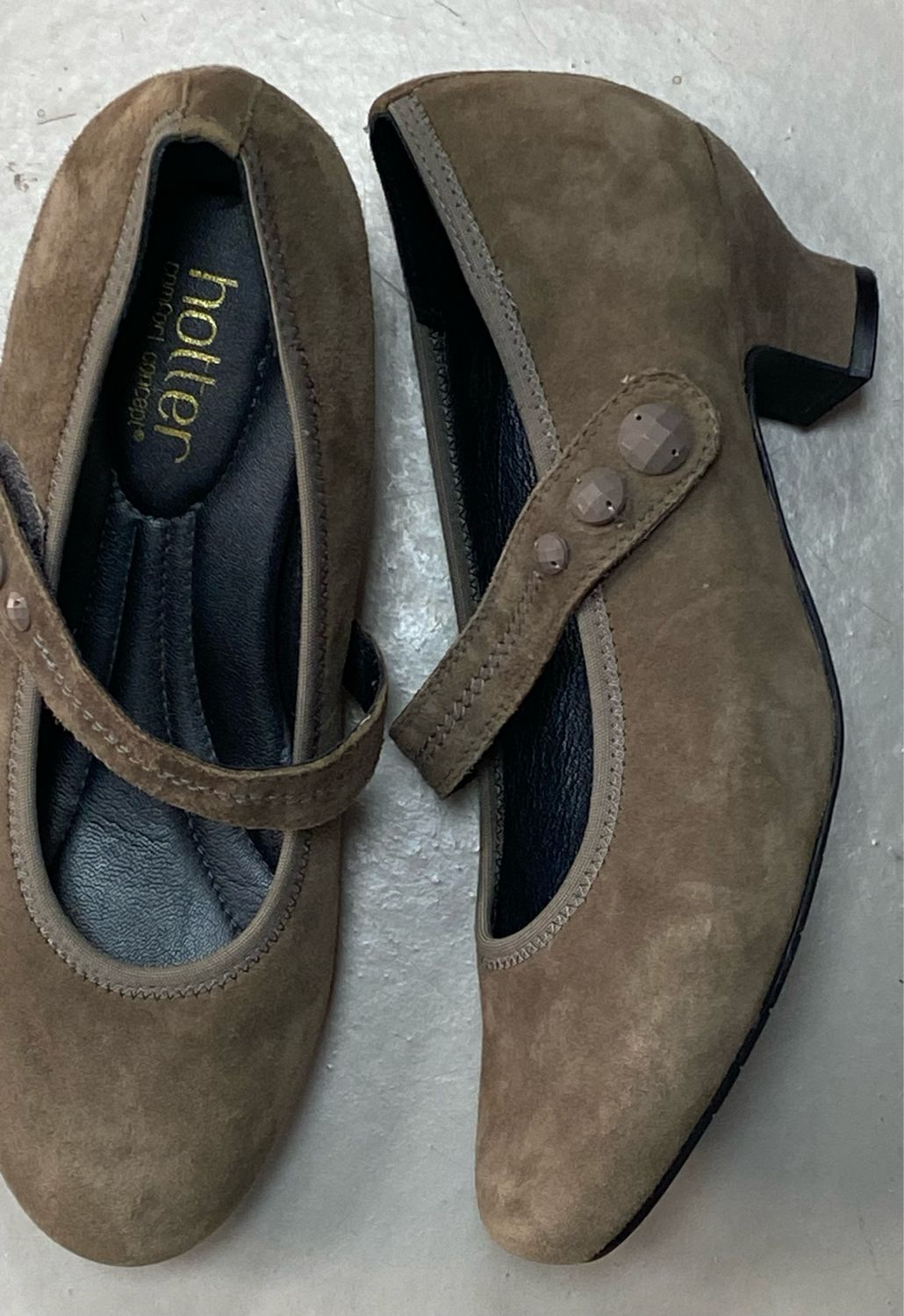 HOTTER suede mary jane shoes size 5 UK