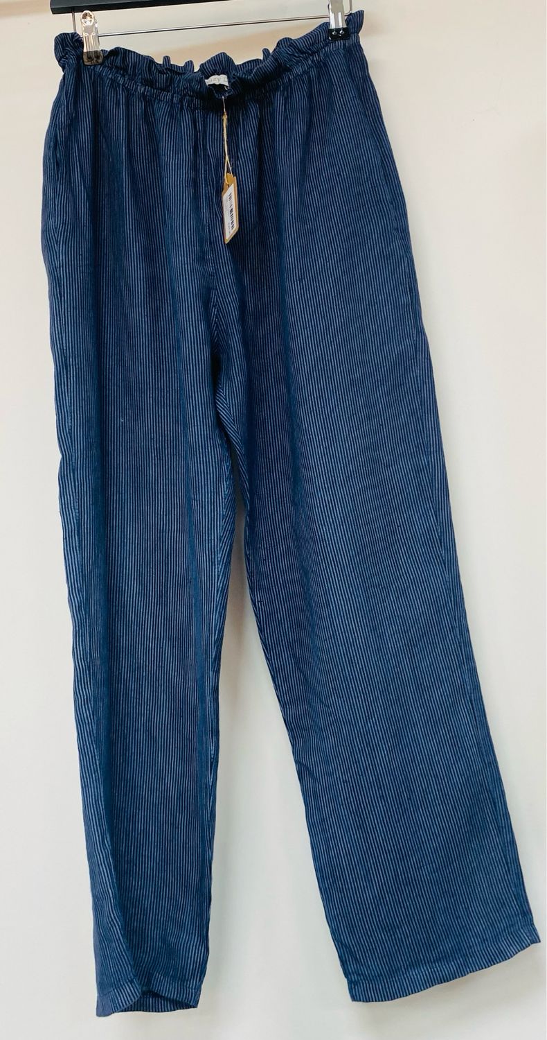 SUZY D London 100% linen trousers size L