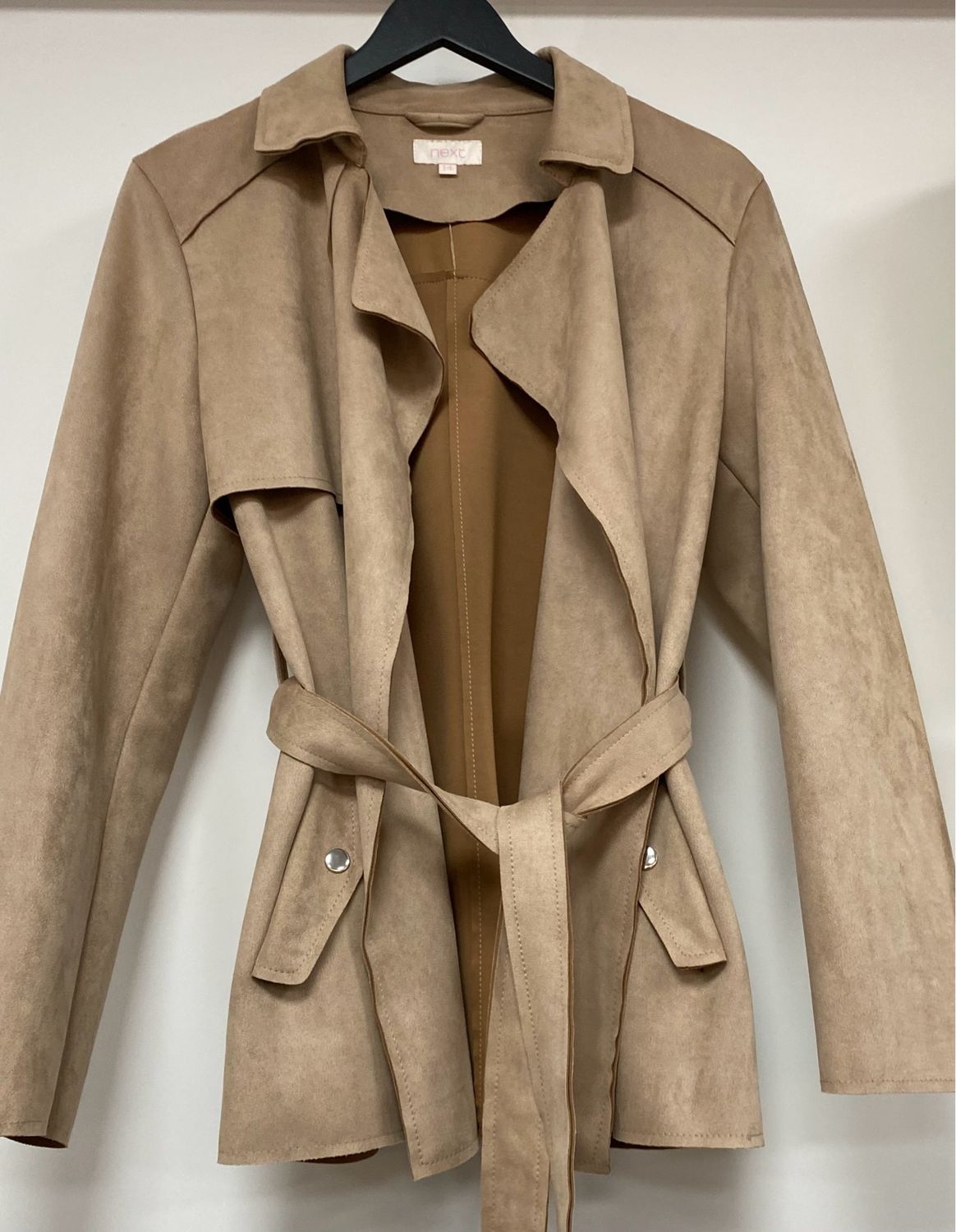 NEXT faux suede lightweight coat size 14 UK