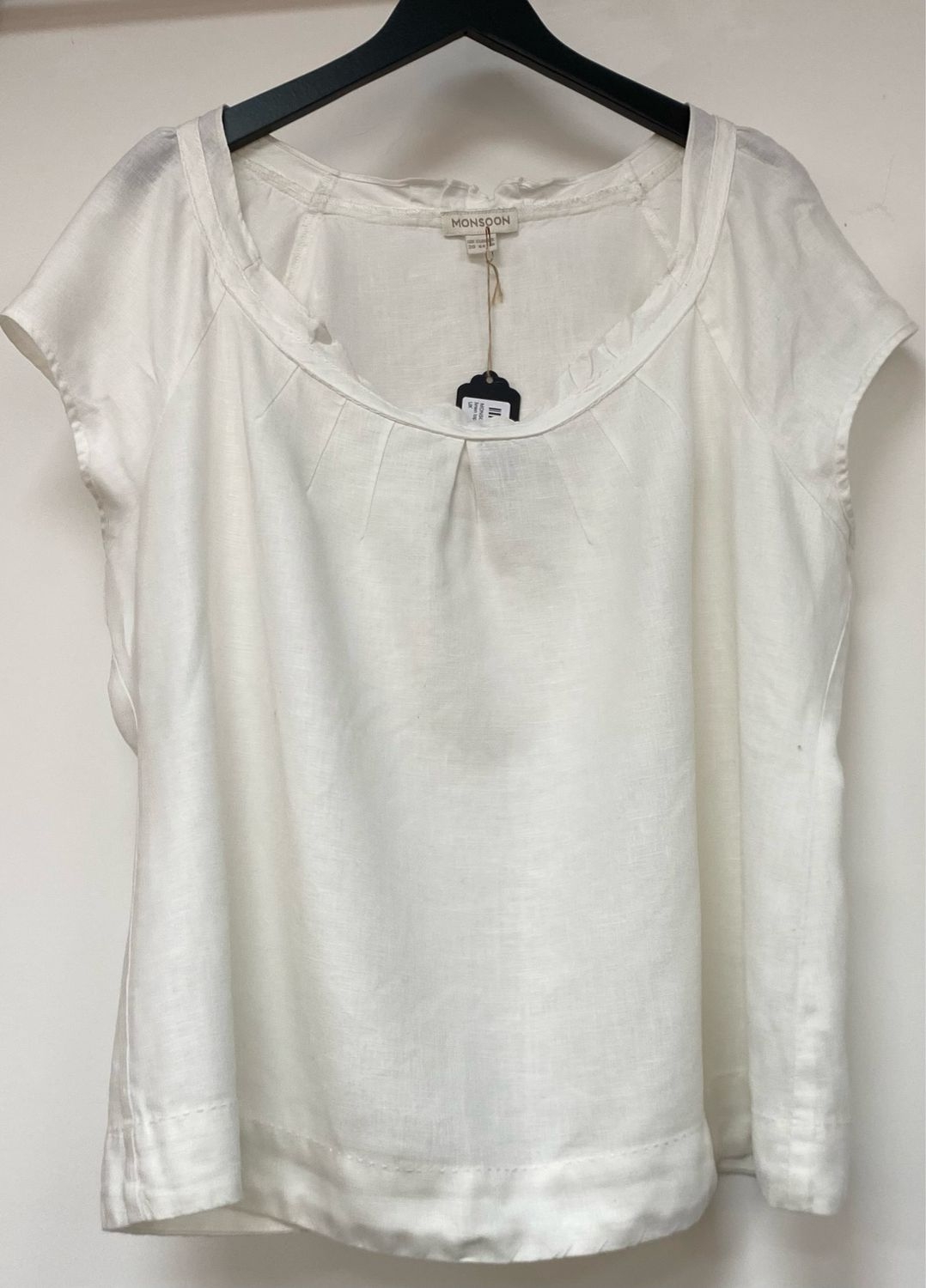 MONSOON 100% linen top size 20 UK