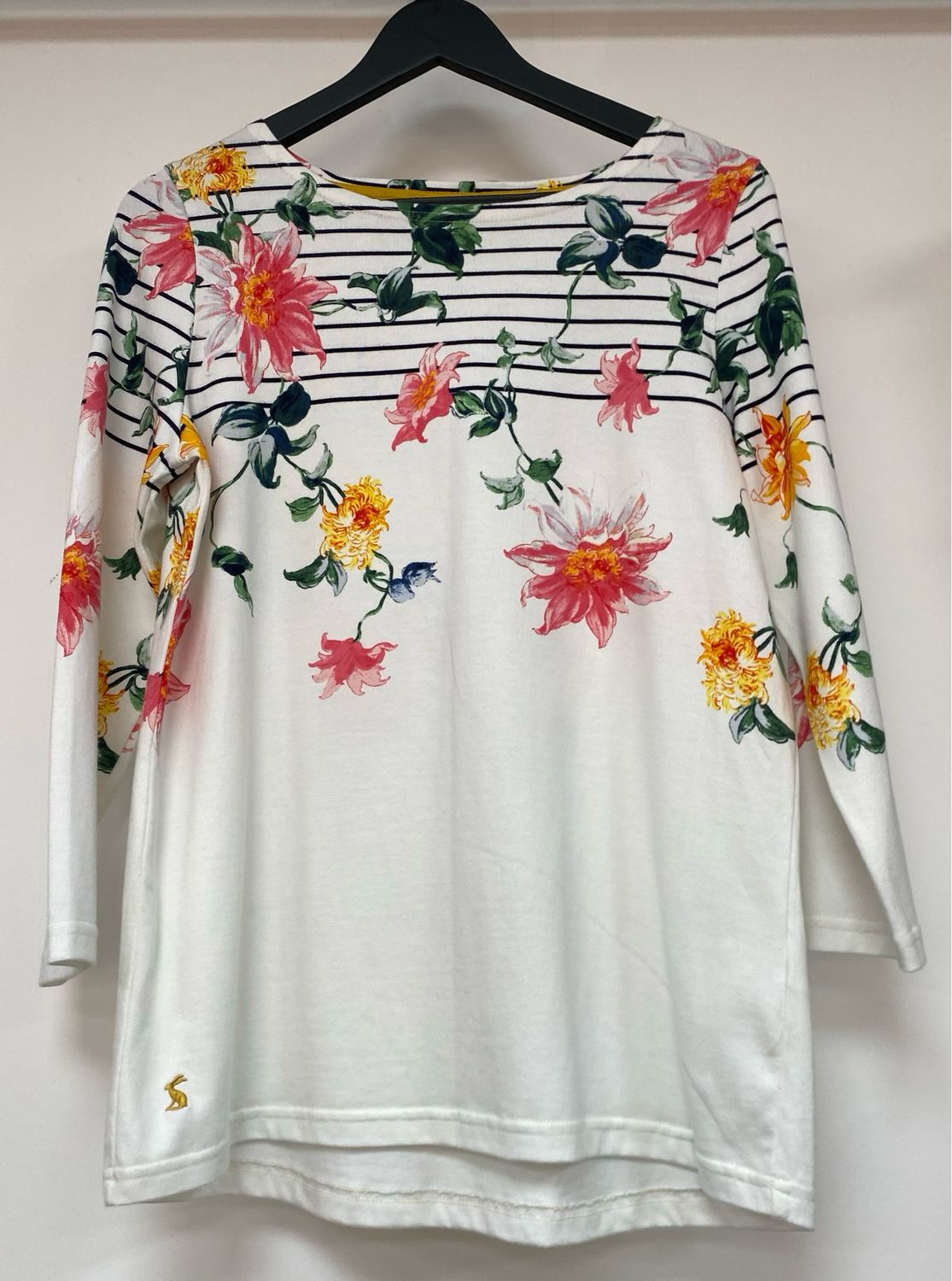 JOULES 100% cotton top orange flowers  size M - L