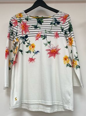 JOULES 100% cotton top orange flowers  size M - L