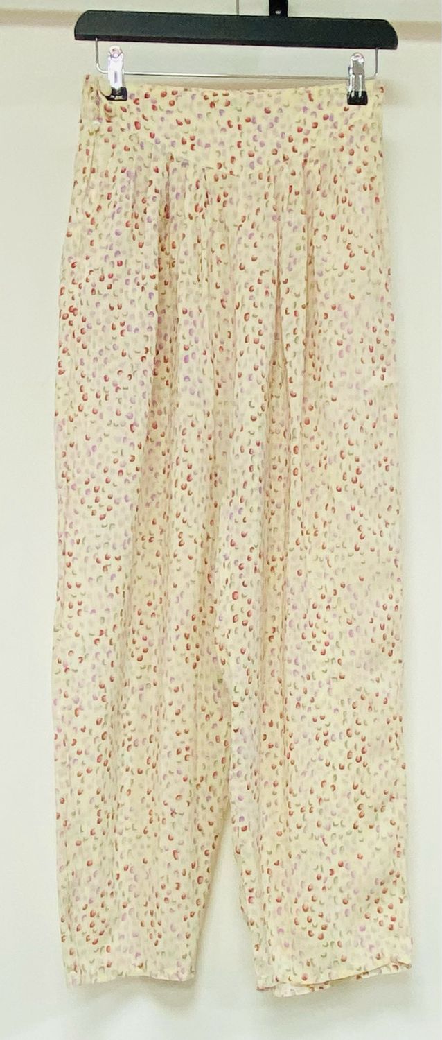 vintage 100% silk trousers size S