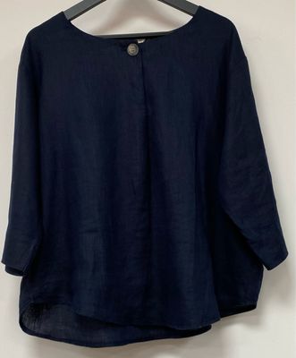 MONSOON 100% linen top size L