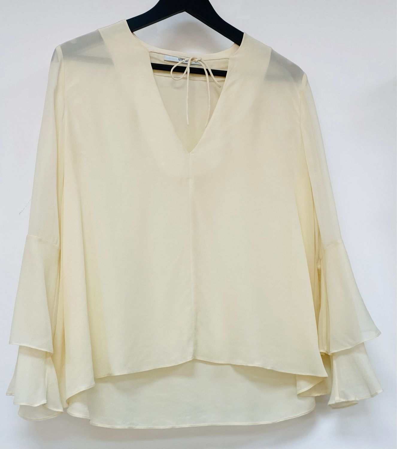 UTERQUE 100% silk blouse size S