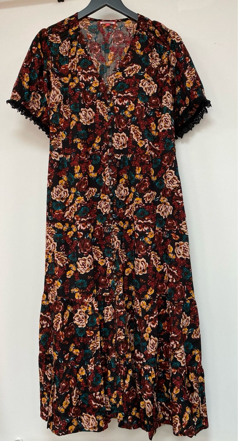JOE BROWNS 100% viscose long dress size 16 UK