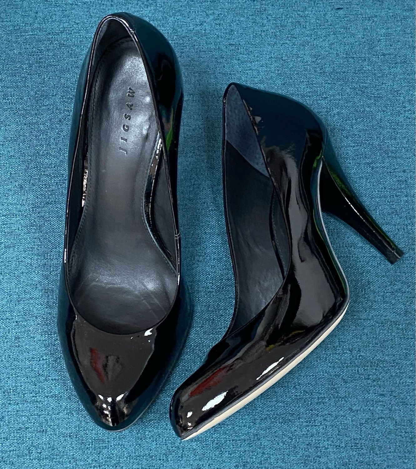 JIGSAW patent leather heels size 6 UK