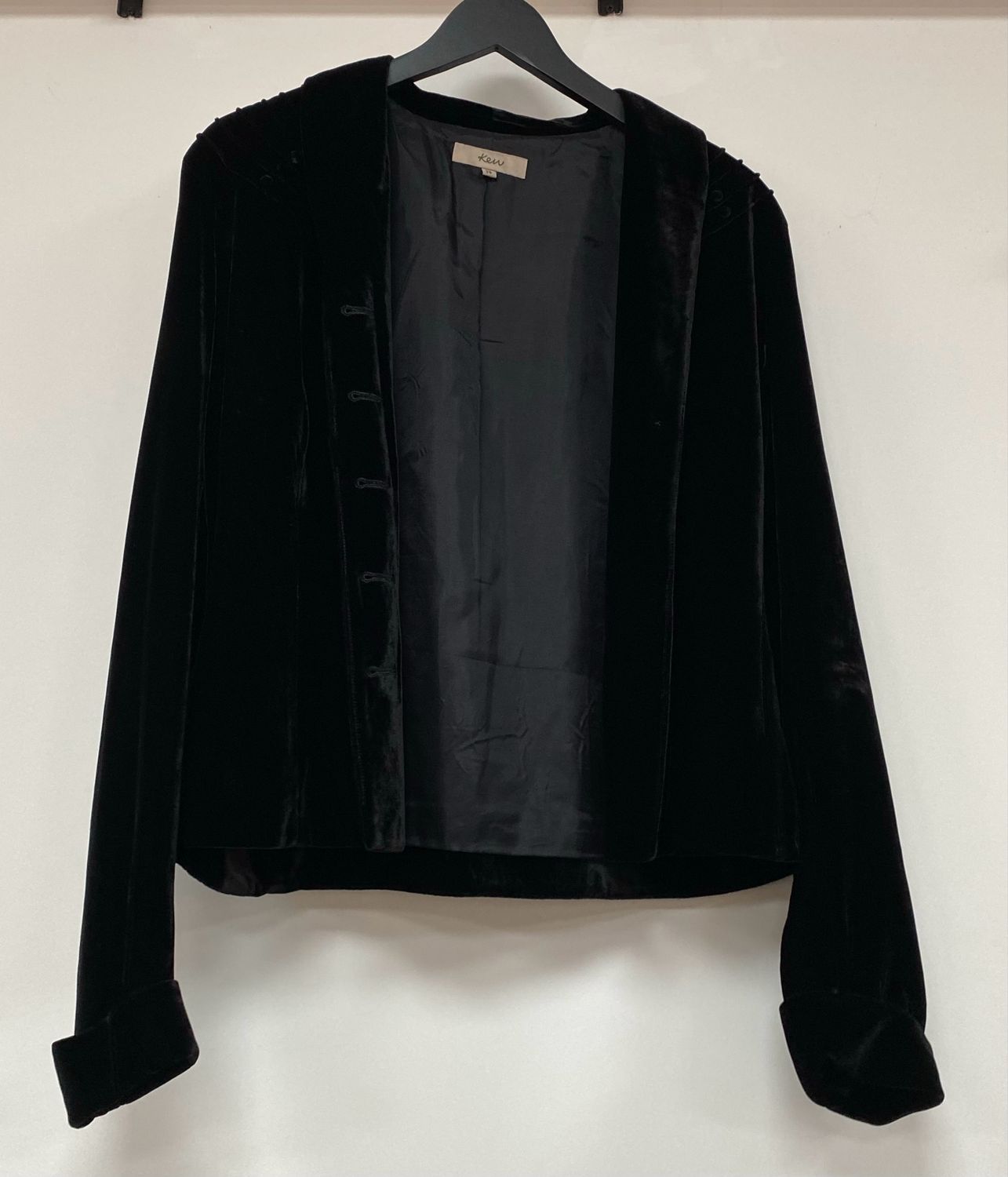 KEW silk/viscose velvet blazer size 14 UK