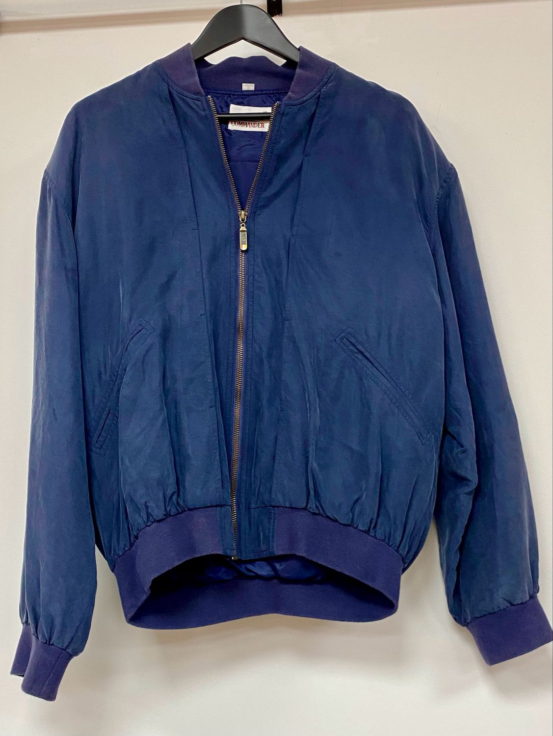 vintage COMMANDER silk bomber jacket size S