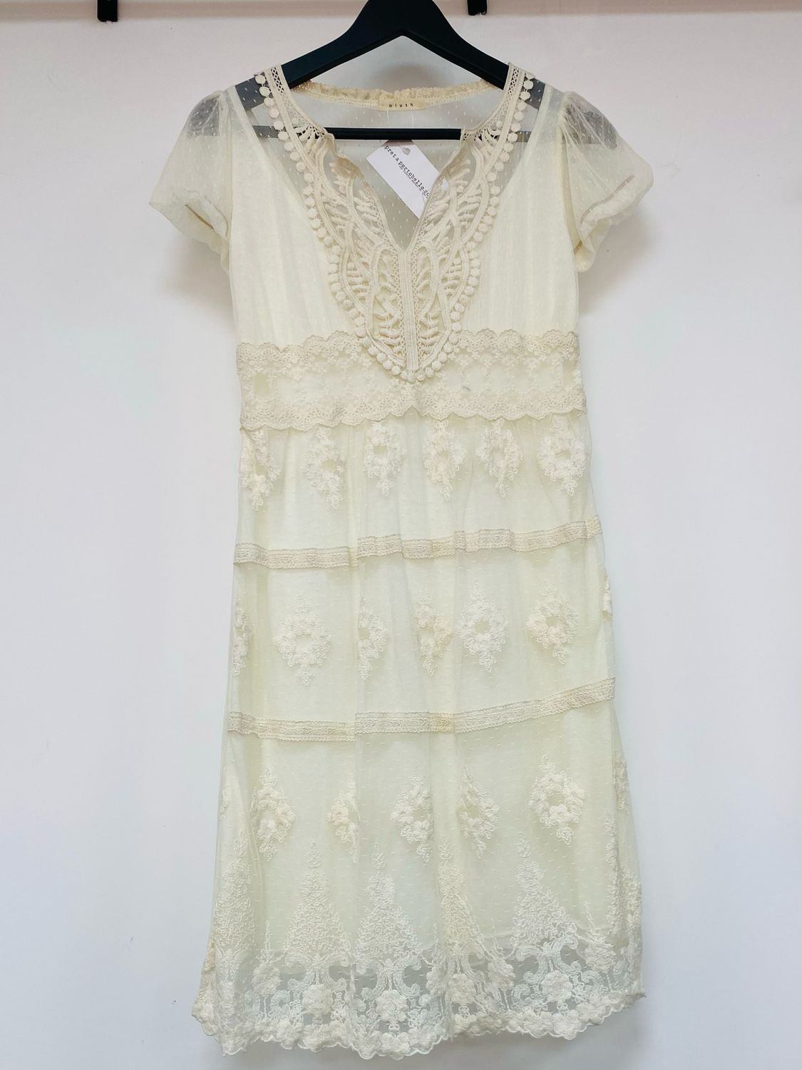 BLUSH cream dress size S