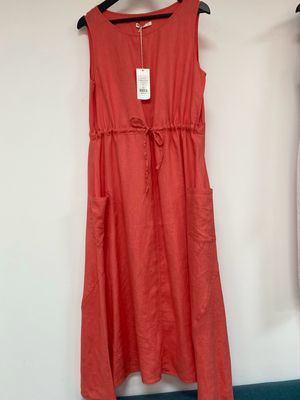 WOOLOVERS 100% linen dress size 12 UK