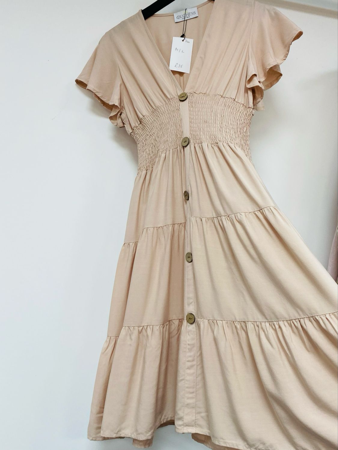 DUCHESS latte colour dress size 10 UK