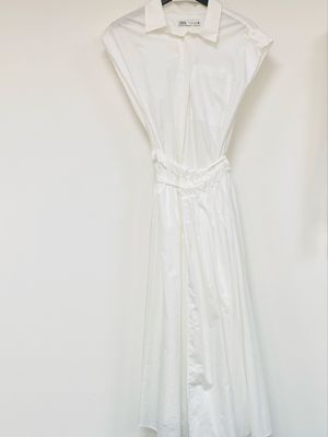 ZARA long dress cotton extra skirt size L