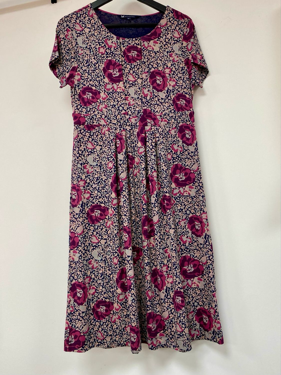 CREW CLOTHING viscose dress size 14 UK