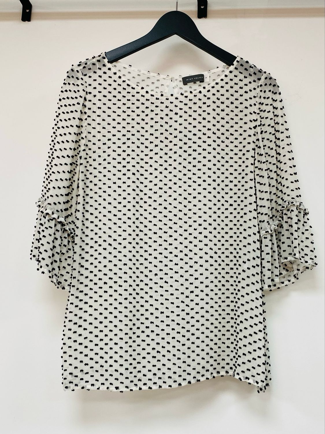 MINT VELVET silk cotton blouse size 14 UK