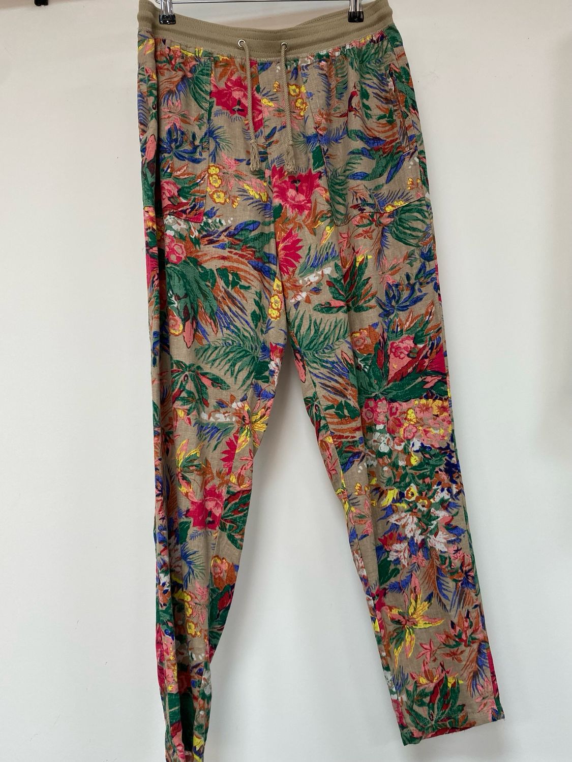 M&amp;S linen blend trousers size 10 UK
