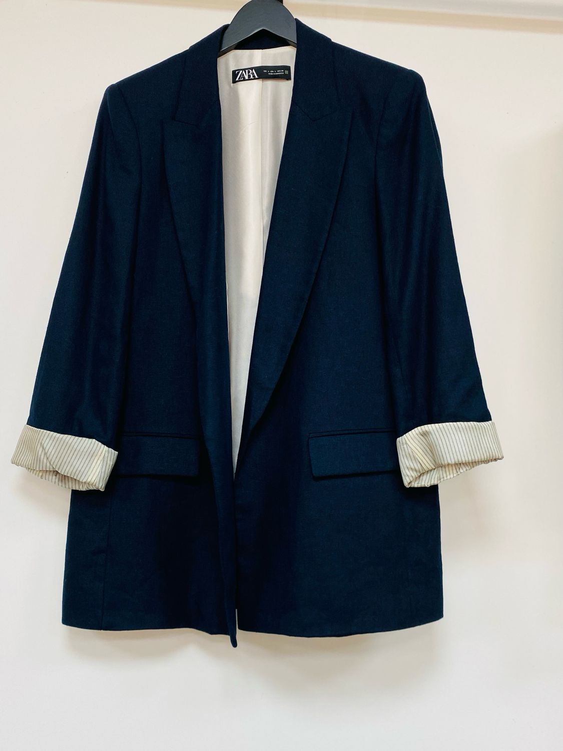 ZARA linen blend ladies blazer size L